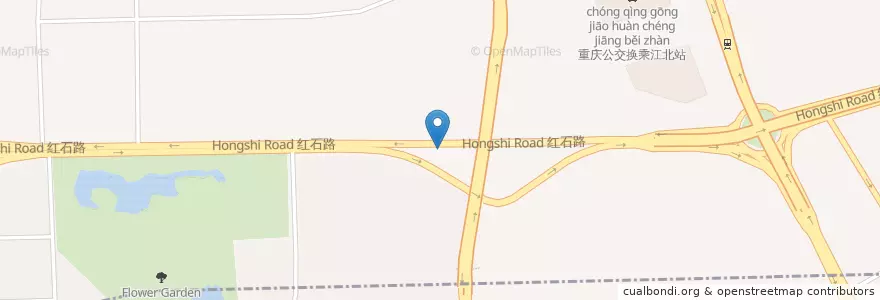 Mapa de ubicacion de 李家花苑加油站 en Китай, Чунцин, 渝北区.