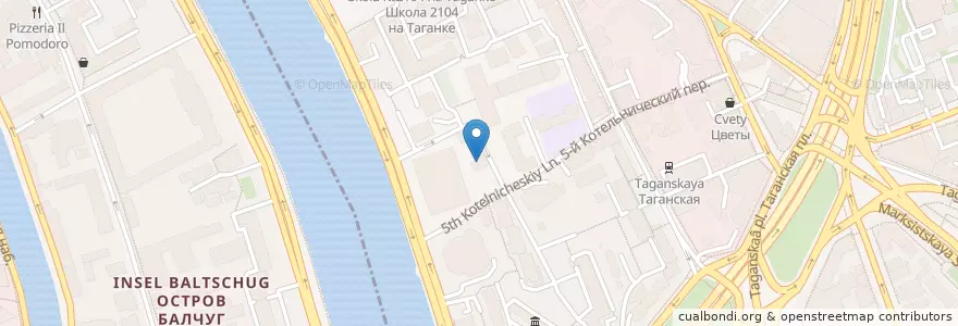Mapa de ubicacion de школа #2104 en Russia, Distretto Federale Centrale, Москва, Центральный Административный Округ, Таганский Район.