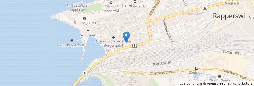 Mapa de ubicacion de Sayori euro asia sushi bar en 瑞士, Sankt Gallen, Wahlkreis See-Gaster, Rapperswil-Jona.
