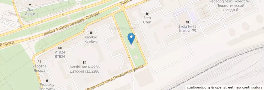 Mapa de ubicacion de R1812 en روسیه, Центральный Федеральный Округ, Москва, Западный Административный Округ, Район Дорогомилово.