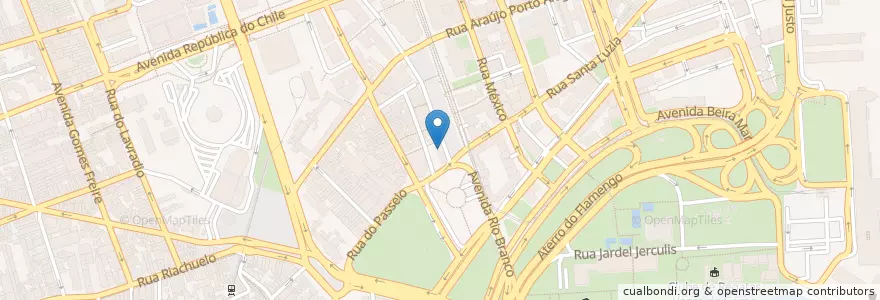 Mapa de ubicacion de Odeon Petrobrás en ブラジル, 南東部地域, リオ デ ジャネイロ, Região Geográfica Imediata Do Rio De Janeiro, Região Metropolitana Do Rio De Janeiro, Região Geográfica Intermediária Do Rio De Janeiro, リオデジャネイロ.