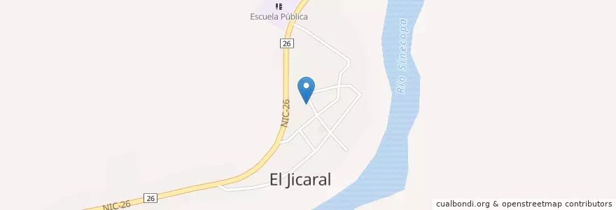 Mapa de ubicacion de Centro de Salud en 니카라과, León, El Jicaral (Municipio).