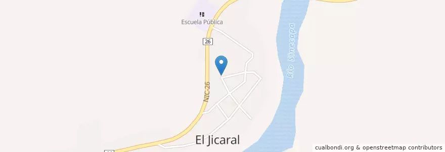 Mapa de ubicacion de Policía Nacional El Jicaral en ニカラグア, レオン県, El Jicaral (Municipio).