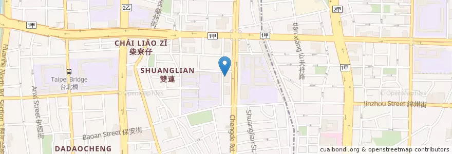 Mapa de ubicacion de 星展(台灣)商業銀行 en تایوان, 新北市, تایپه, 大同區.