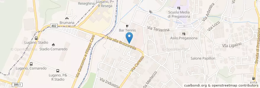 Mapa de ubicacion de Bar Ufo en Zwitserland, Ticino, Distretto Di Lugano, Lugano.