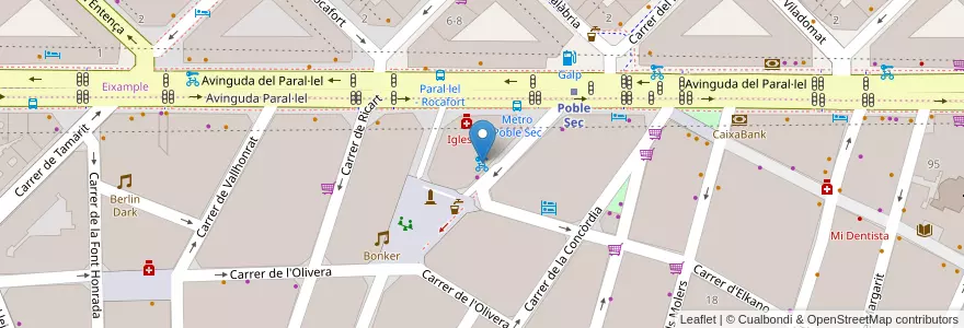 Mapa de ubicacion de 451 - (PK) C/ Jaume Fabra 12 en İspanya, Catalunya, Barcelona, Barcelonès, Barcelona.