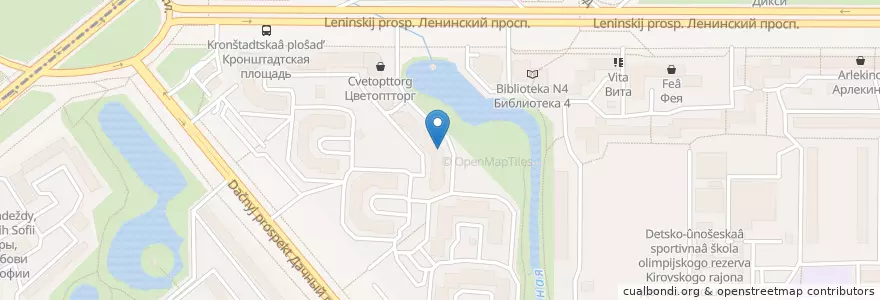 Mapa de ubicacion de СтомХолл en Russland, Föderationskreis Nordwest, Oblast Leningrad, Sankt Petersburg, Кировский Район, Округ Дачное.