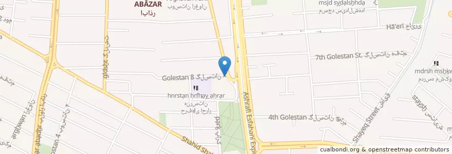 Mapa de ubicacion de بانک پاسارگاد en İran, Tahran Eyaleti, شهرستان تهران, Tahran, بخش مرکزی شهرستان تهران.