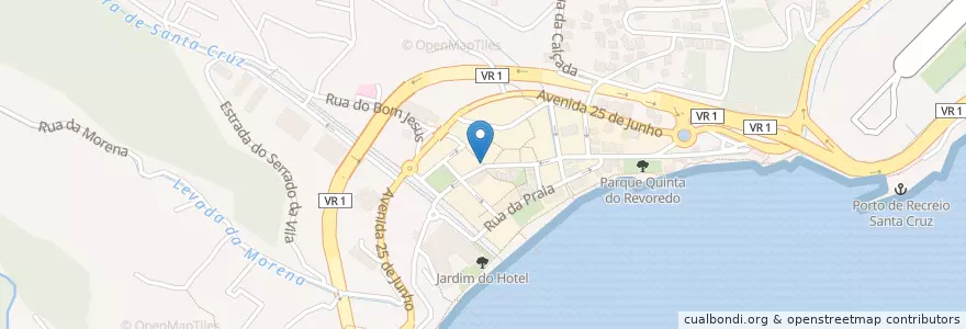 Mapa de ubicacion de Bilheteira en 葡萄牙, Santa Cruz, Santa Cruz.
