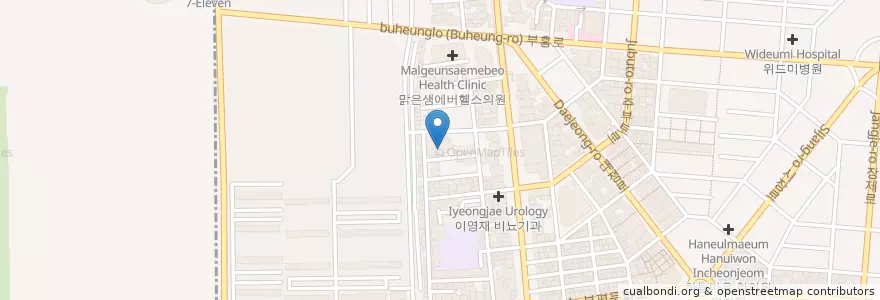 Mapa de ubicacion de Bugwang Methodist Church en South Korea, Incheon, Bupyeong-Gu, Bupyeong-Dong.