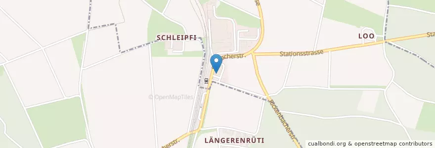 Mapa de ubicacion de Bahnhof en 瑞士, 蘇黎世, Bezirk Andelfingen, Dinhard, Thalheim An Der Thur.