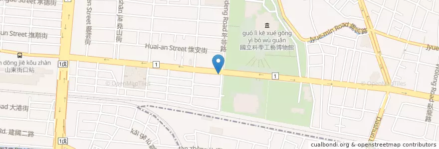 Mapa de ubicacion de 高雄市召會 九如路會所 en Тайвань, Гаосюн, 三民區.