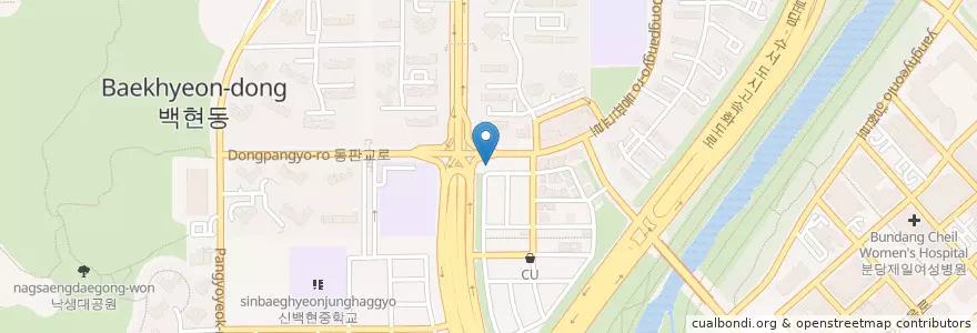 Mapa de ubicacion de SK주유소 en کره جنوبی, گیونگی-دو, 분당구.