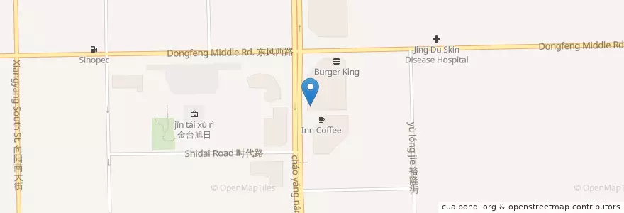 Mapa de ubicacion de Hutaoli Music Restaurant and Bar en چین, هبئی, 保定市, 竞秀区, 东风街道.