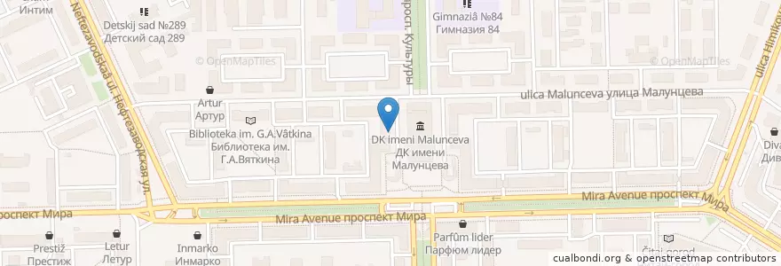 Mapa de ubicacion de Loft studio 15 en Russie, District Fédéral Sibérien, Oblast D'Omsk, Омский Район, Городской Округ Омск.