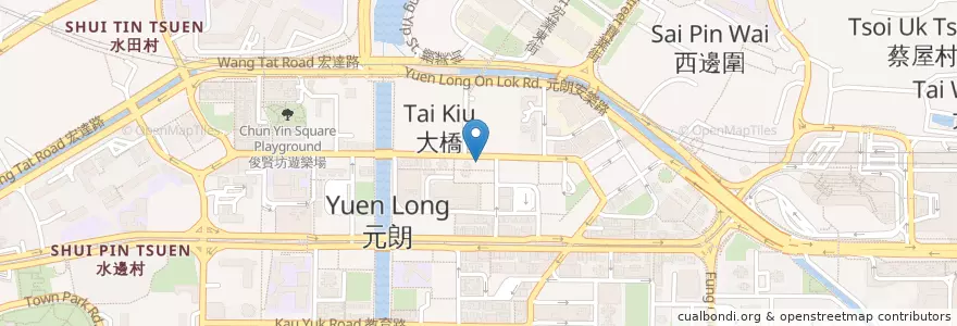 Mapa de ubicacion de 四季燒臘茶餐廳 en China, Hong Kong, Guangdong, Wilayah Baru, 元朗區 Yuen Long District.