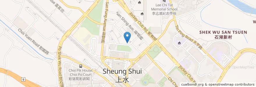 Mapa de ubicacion de 龍豐牛什粉麵 en 中国, 香港, 広東省, 新界, 北區 North District.