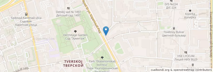 Mapa de ubicacion de Каретный двор en Rusia, Центральный Федеральный Округ, Москва, Центральный Административный Округ, Тверской Район.