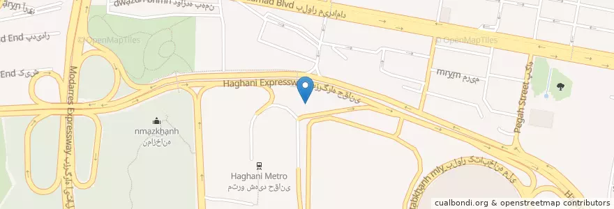 Mapa de ubicacion de پایانه تاکسی حقانی en イラン, テヘラン, شهرستان تهران, テヘラン, بخش مرکزی شهرستان تهران.