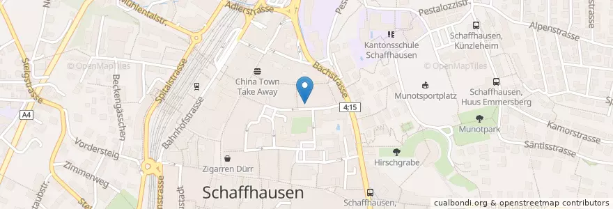 Mapa de ubicacion de Damas Shishalounge Bar en Switzerland, Schaffhausen, Schaffhausen.