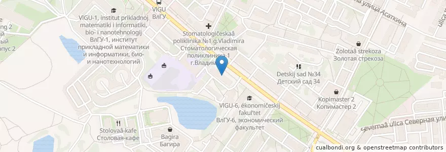 Mapa de ubicacion de Ортэ en Rusland, Centraal Federaal District, Владимирская Область, Городской Округ Владимир.