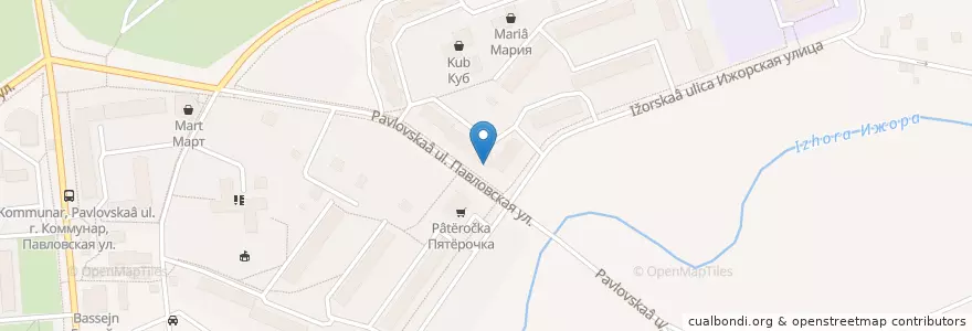 Mapa de ubicacion de И-дент en Russia, Northwestern Federal District, Leningrad Oblast, Gatchinsky District, Коммунарское Городское Поселение.