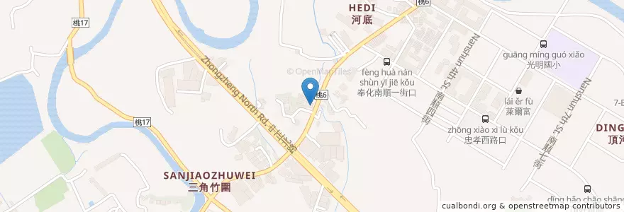 Mapa de ubicacion de 元品瑄素食坊 en Taïwan, Taoyuan, 蘆竹區.