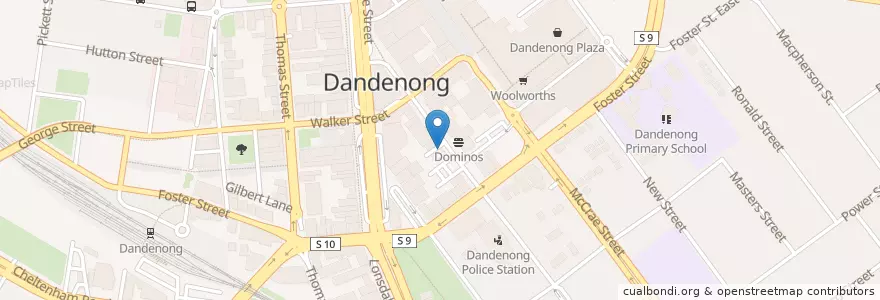 Mapa de ubicacion de Biryani Place en Australie, Victoria, City Of Greater Dandenong.