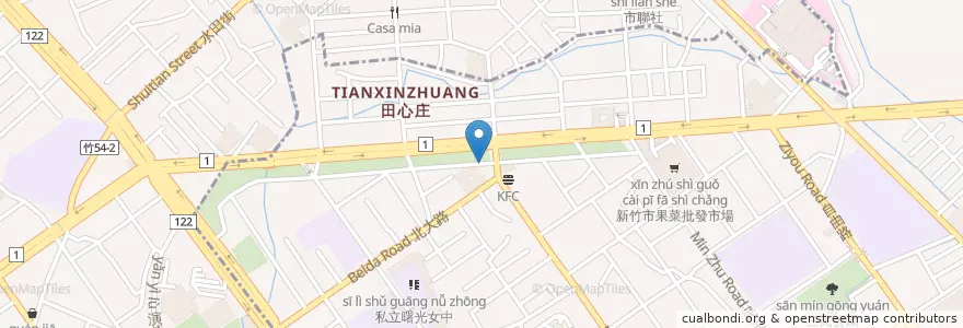 Mapa de ubicacion de 經國民生路口 en 臺灣, 臺灣省, 新竹市, 東區.