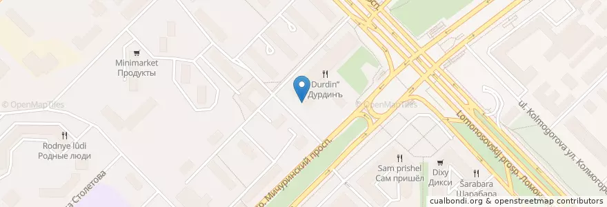 Mapa de ubicacion de Fresh Car en Russia, Distretto Federale Centrale, Москва, Западный Административный Округ, Район Раменки.