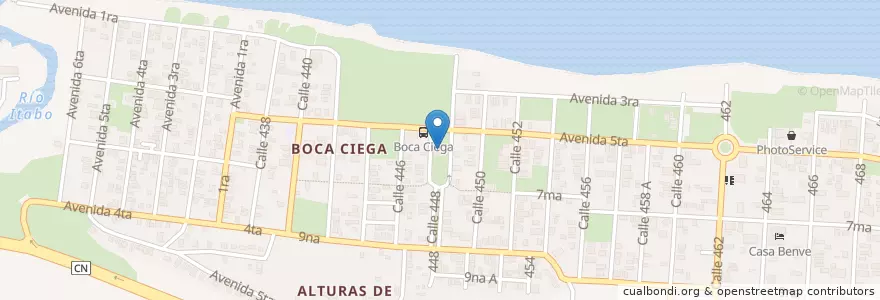 Mapa de ubicacion de Cafetería "La Barca" en キューバ, La Habana, Habana Del Este.