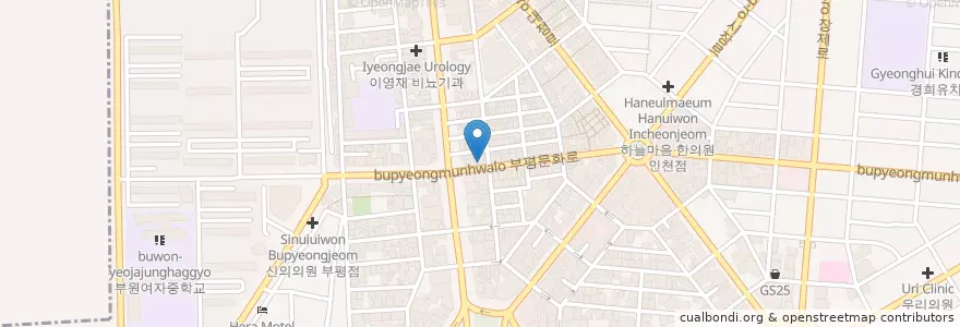 Mapa de ubicacion de McDonald's en Corea Del Sur, Incheon, 부평구, 부평동.