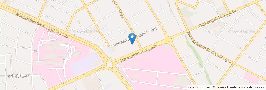 Mapa de ubicacion de مطب دکتر رجبیان و مرکز سنجش تراکم استخوان en Iran, Razavi Khorasan, Mashhad County, Mashhad, بخش مرکزی شهرستان مشهد.