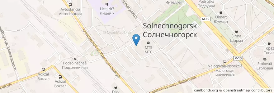 Mapa de ubicacion de Суши-джаз en Russie, District Fédéral Central, Oblast De Moscou, Городской Округ Солнечногорск.