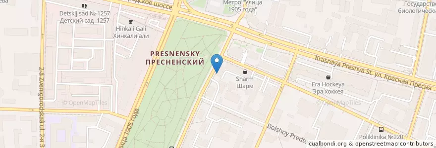 Mapa de ubicacion de Феерия Фарм en Russie, District Fédéral Central, Moscou, Центральный Административный Округ, Пресненский Район.