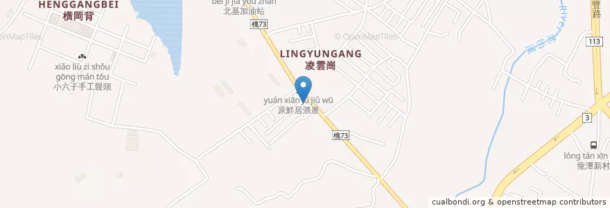 Mapa de ubicacion de 早點傳統蛋餅店 en Taiwan, 桃園市, 龍潭區.