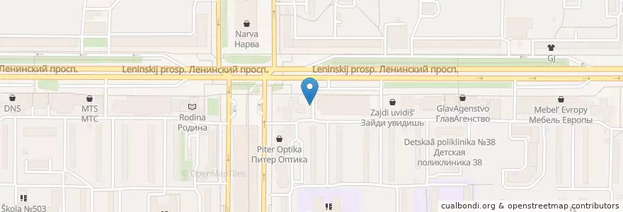 Mapa de ubicacion de Chelsea en Russie, District Fédéral Du Nord-Ouest, Oblast De Léningrad, Saint-Pétersbourg, Кировский Район, Округ Княжево.