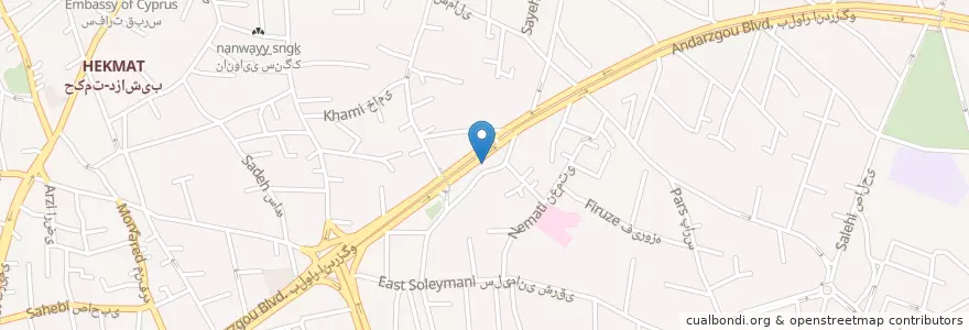 Mapa de ubicacion de رستوران خروس en Iran, Teheran, شهرستان شمیرانات, Teheran, بخش رودبار قصران.