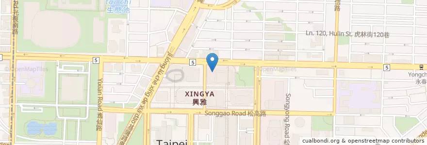 Mapa de ubicacion de 新加坡大華銀行台北分行 en Taiwan, 新北市, Taipé, 信義區.