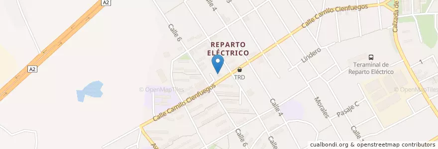 Mapa de ubicacion de El Eléctrico en 쿠바, La Habana, Arroyo Naranjo.