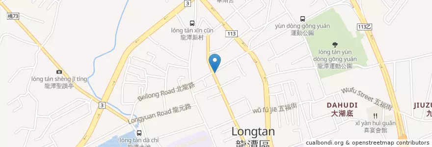 Mapa de ubicacion de 85度C咖啡蛋糕 en تايوان, تاو يوان, 龍潭區.