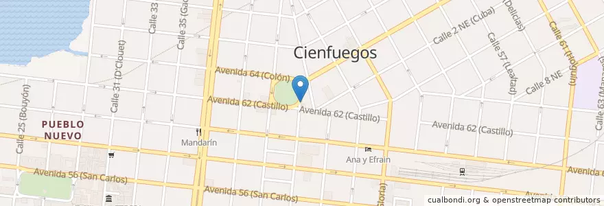 Mapa de ubicacion de Panes y Batidos en Kuba, Cienfuegos, Cienfuegos, Ciudad De Cienfuegos.