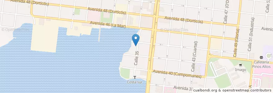 Mapa de ubicacion de Brisas del Mar en 쿠바, Cienfuegos, Cienfuegos.