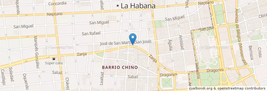 Mapa de ubicacion de El Matatán en Cuba, La Havane, Centro Habana.