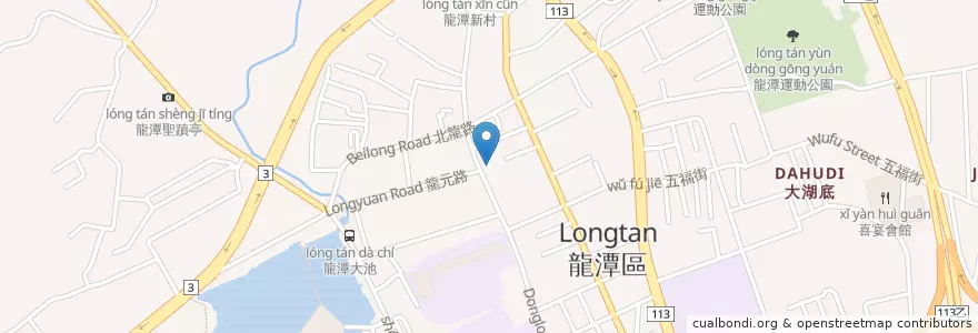 Mapa de ubicacion de 龍潭龍元宮 en 타이완, 타오위안 시, 룽탄 구.