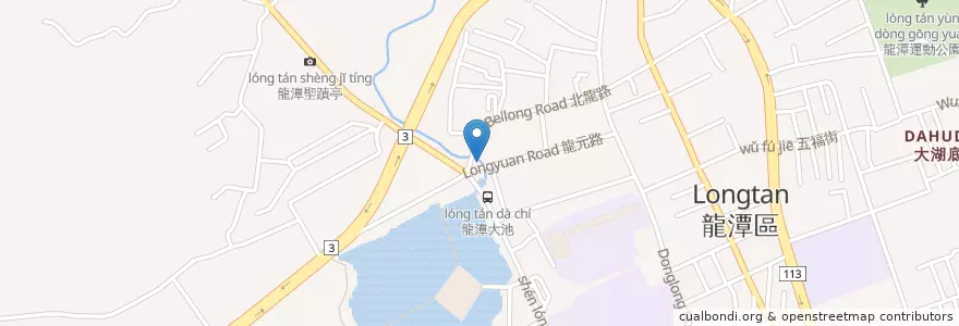 Mapa de ubicacion de 橋頭老麵店 en Тайвань, Таоюань, 龍潭區.