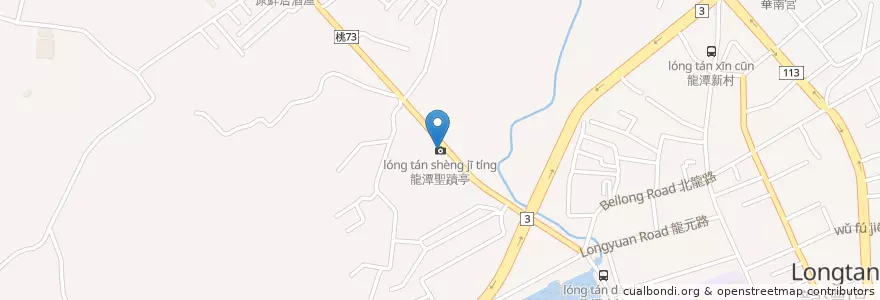 Mapa de ubicacion de 龍潭聖蹟亭 en Taiwan, Taoyuan, 龍潭區.
