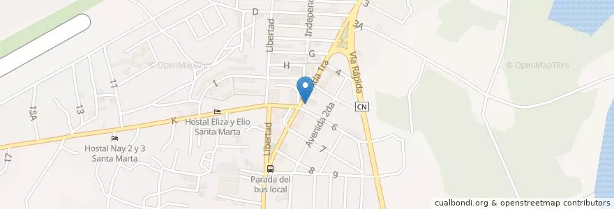 Mapa de ubicacion de El Rápido en كوبا, Matanzas, Cárdenas.