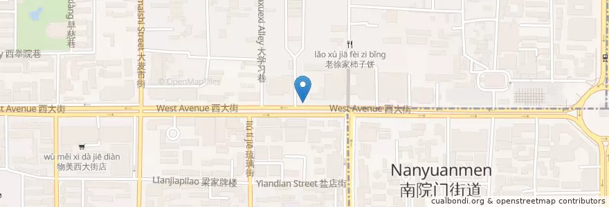 Mapa de ubicacion de 都城隍庙 en China, Shaanxi, Xi'an, Lianhu District.