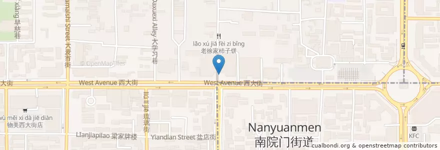 Mapa de ubicacion de 马德全特色烤鸡 en Китай, Шэньси, 西安市, 莲湖区 (Lianhu).